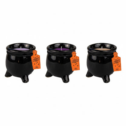 Halloween cauldron fragranced candle