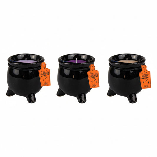 Halloween cauldron fragranced candle
