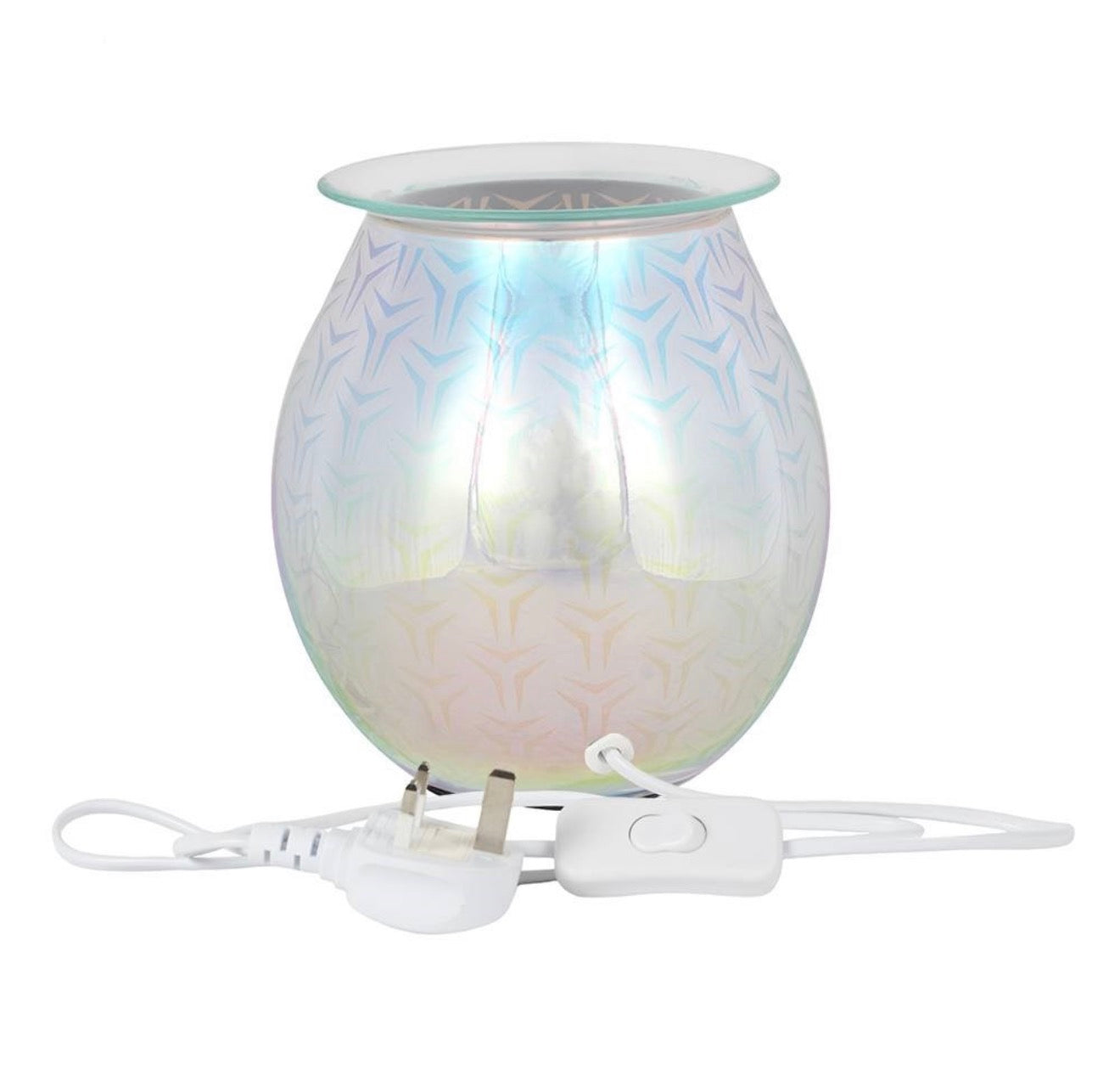3D geometric light up electric oil burner