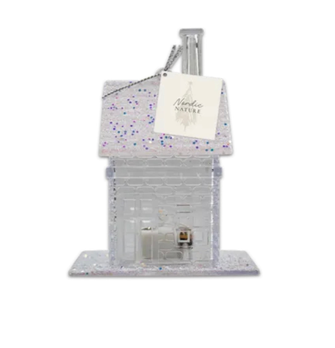 LED battery operated glitter house decoration