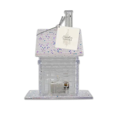 LED battery operated glitter house decoration