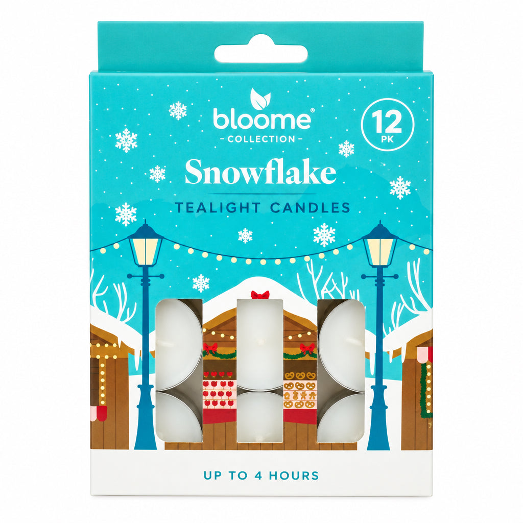 Christmas tealights 12 pack - snowflake