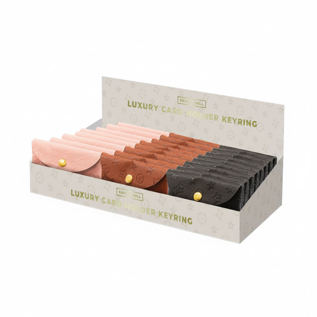Luxury card holder keyring