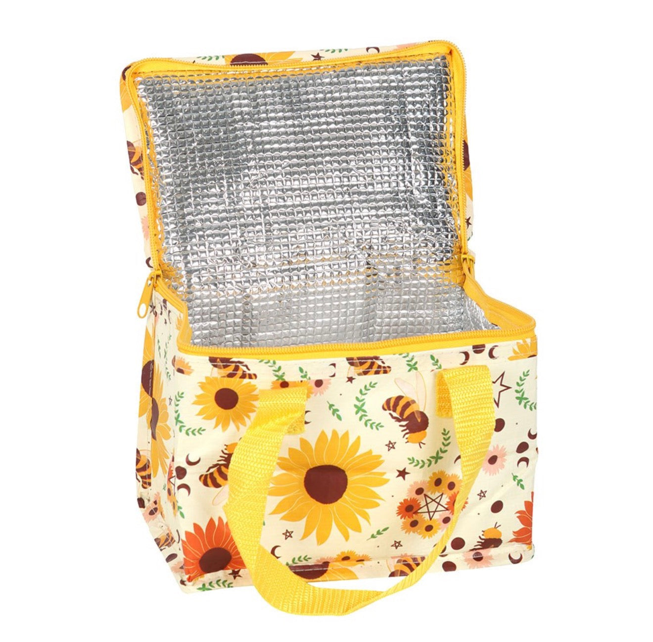 Bee radiant print lunch bag.