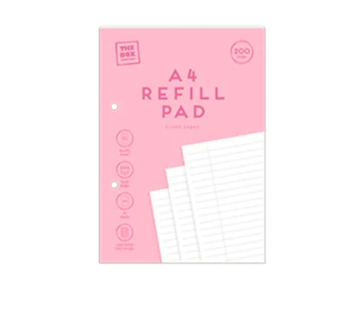 A4 refill pad (pastel) - 200 pages