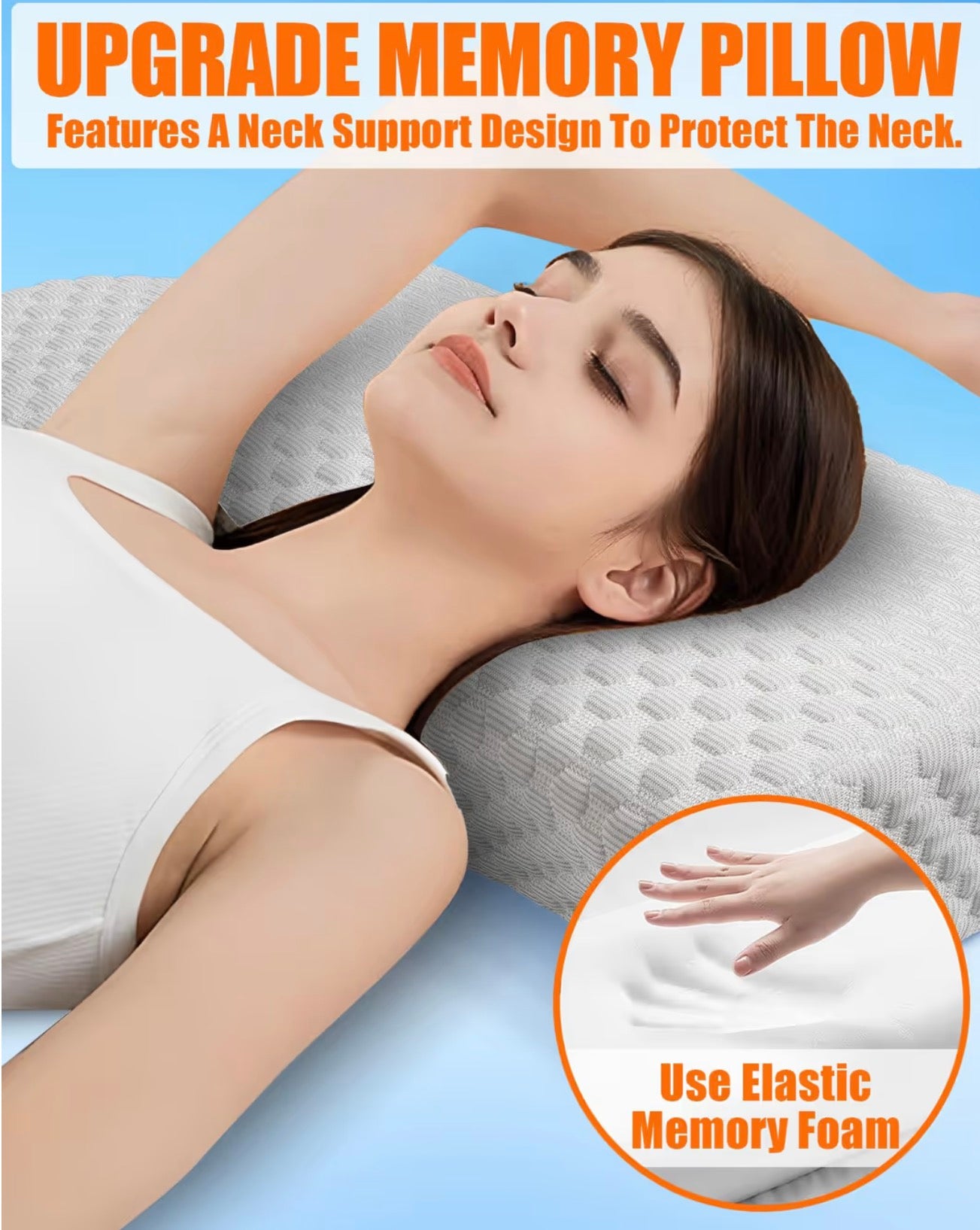 Heated memory foam pillow.