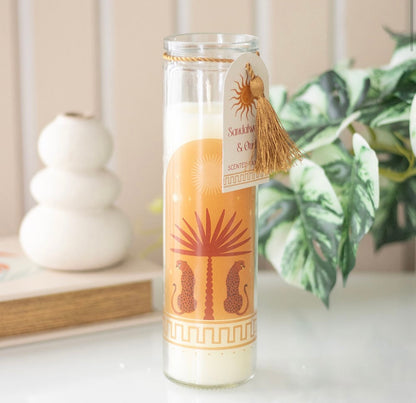 Tube candle - leopard palm
