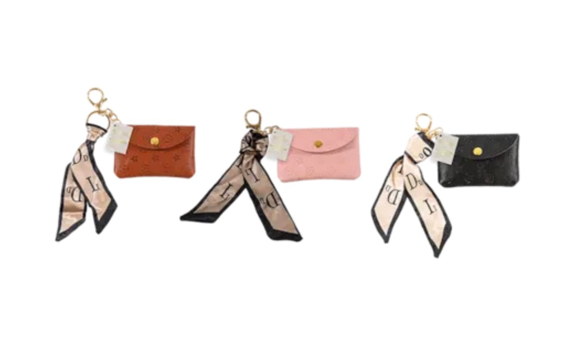 Luxury card holder keyring