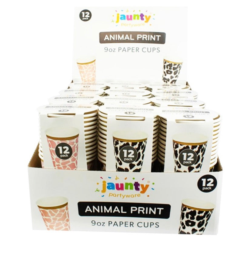 Leopard paper cups