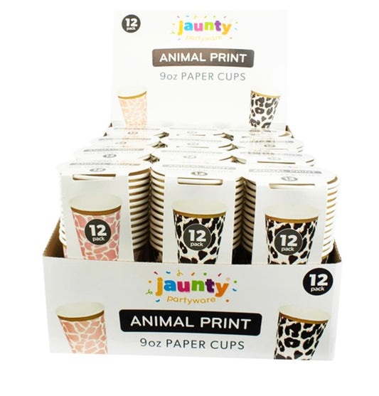 Leopard paper cups