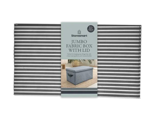 Jumbo fabric box with lid