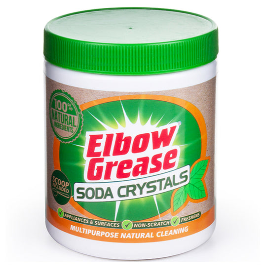 Elbow grease soda crystals