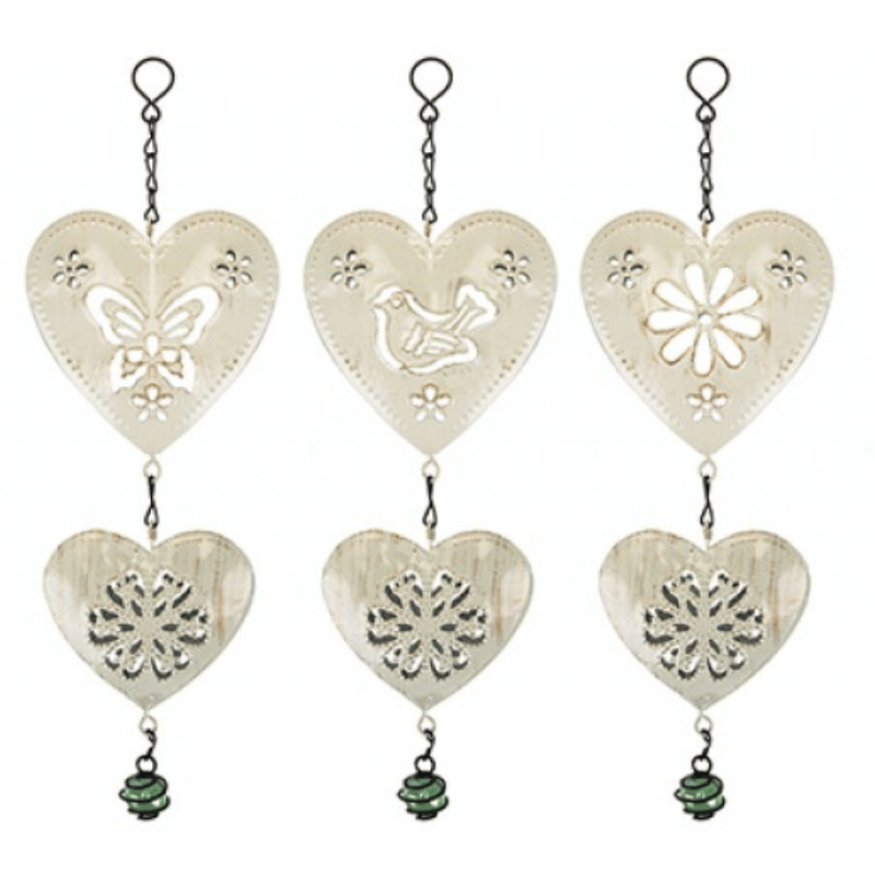 Hanging heart garden decoration