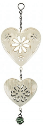 Hanging heart garden decoration