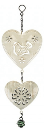 Hanging heart garden decoration