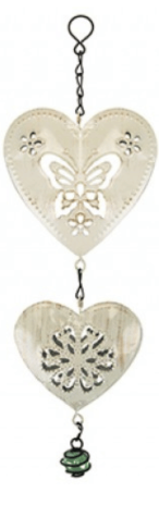 Hanging heart garden decoration