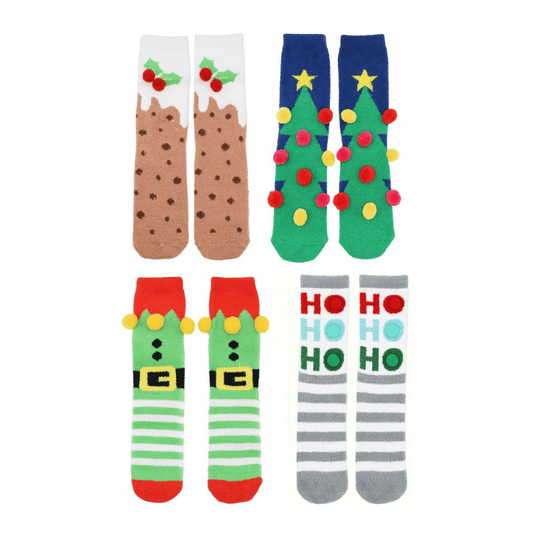 Christmas pom pom socks - one size