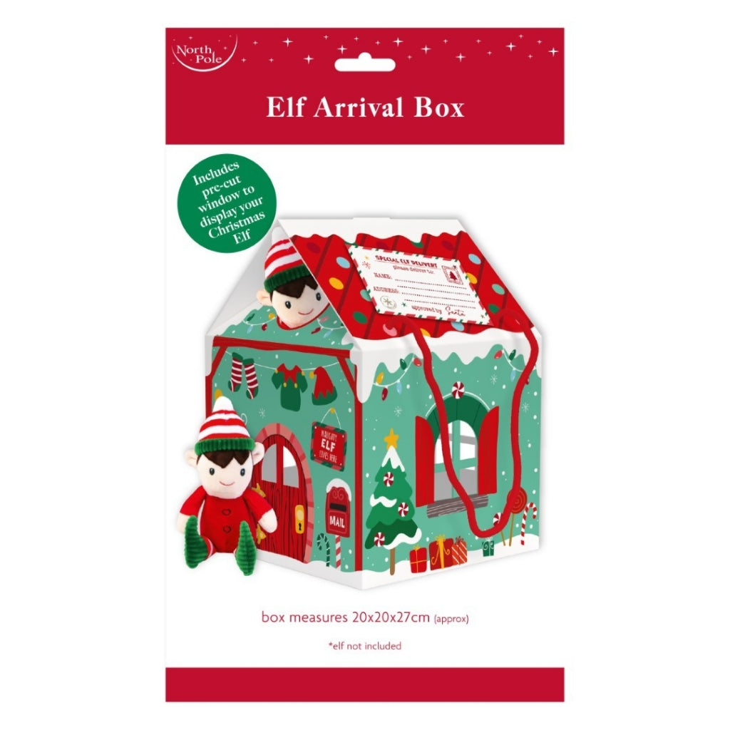 Christmas elf arrival house.