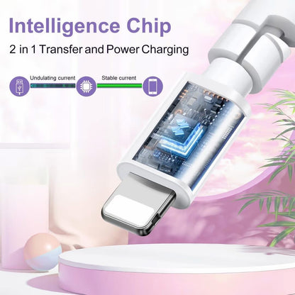 1M beaded charging cable - lightning to USB