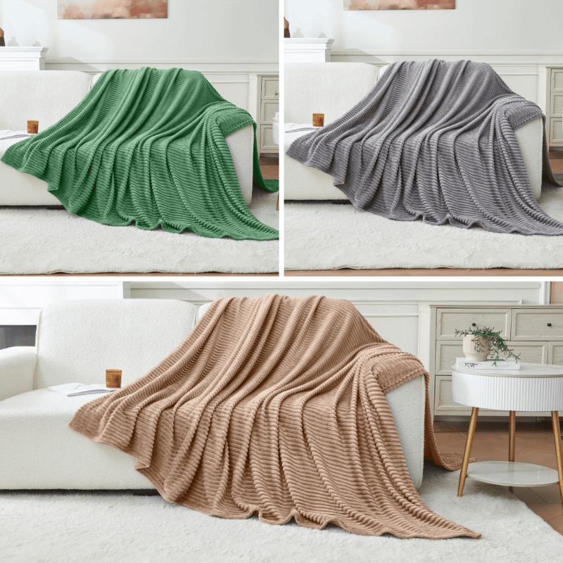 Snoozeville jacquard ribbed throw 200cmx240cm.