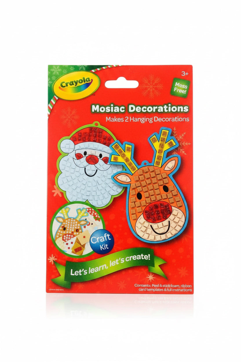 Crayola foam mosaic kit Christmas house.