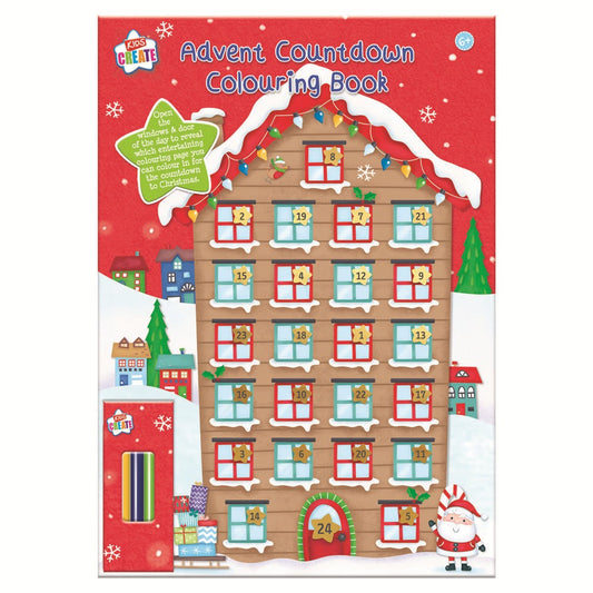 Advent countdown colouring book