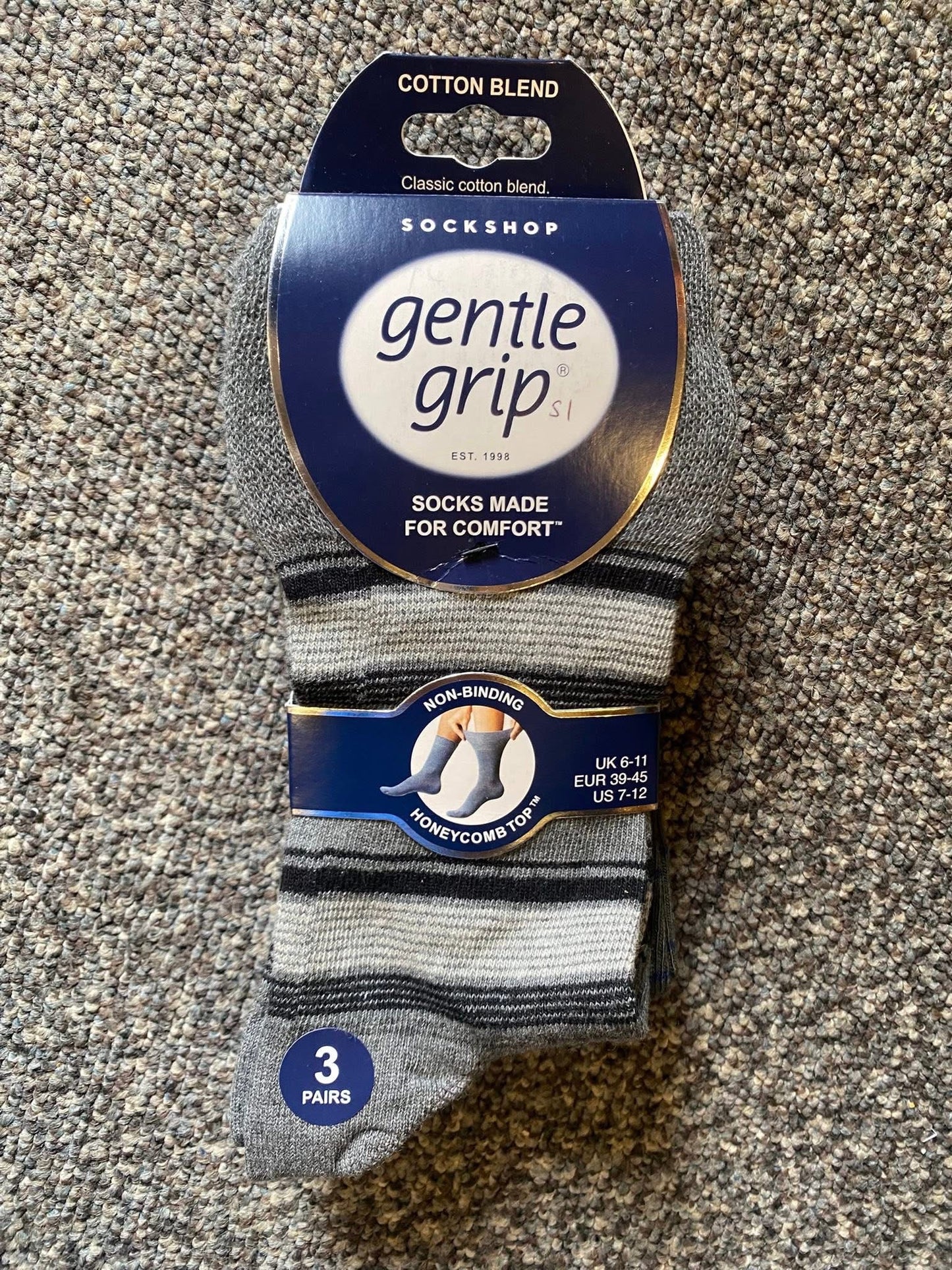 Men’s gentle grip socks 3 pack - design #51