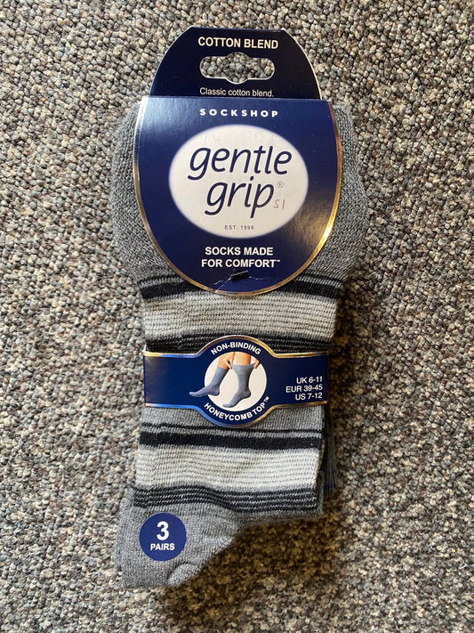 Men’s gentle grip socks 3 pack - design #51