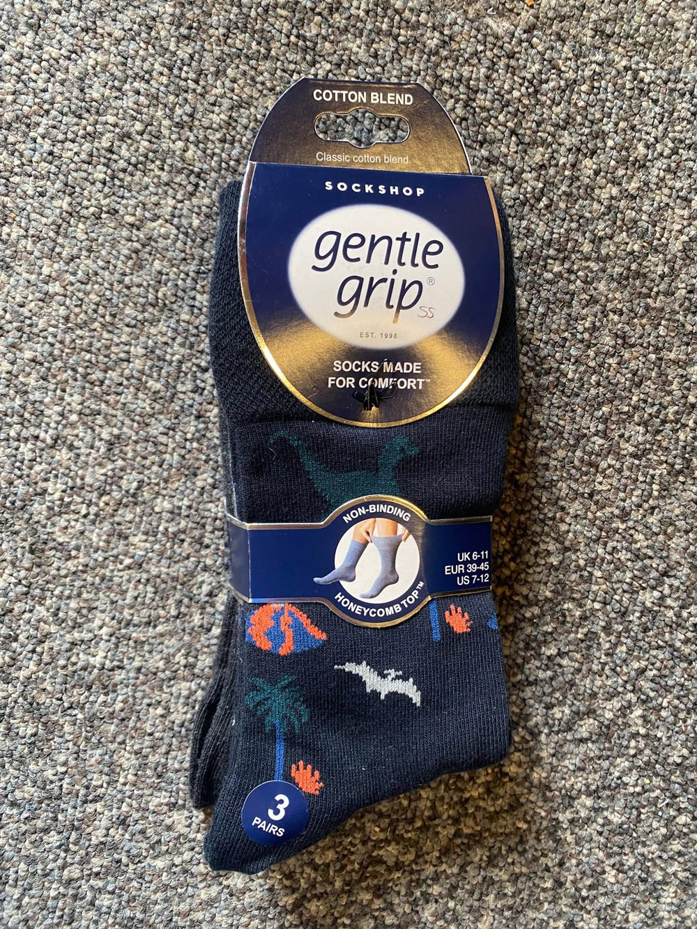 Men’s gentle grip socks 3 pack - design #55