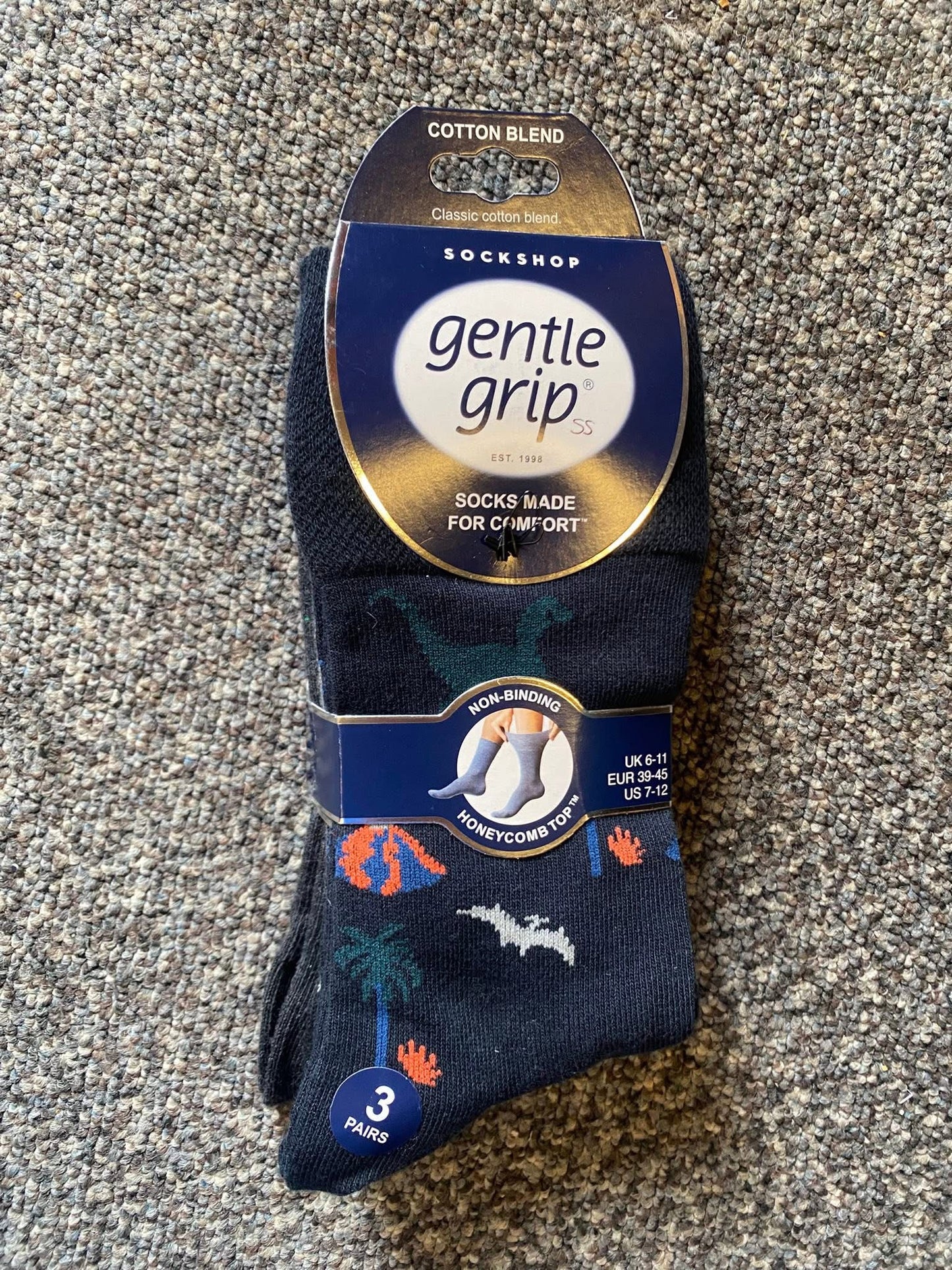 Men’s gentle grip socks 3 pack - design #55