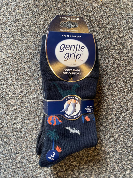 Men’s gentle grip socks 3 pack - design #55