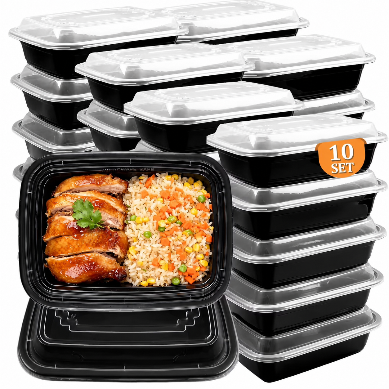 Meal prep containers 10 pack reusable 700ml.