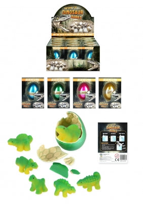 Metallic hatching dinosaur egg