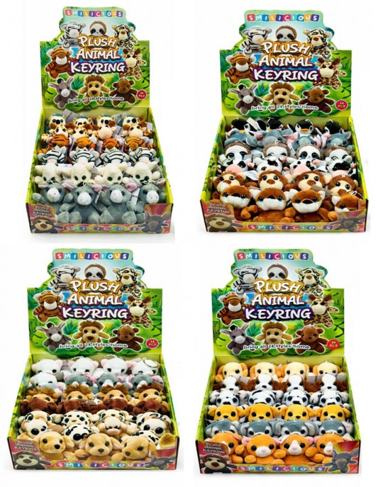 Plush animal keyring