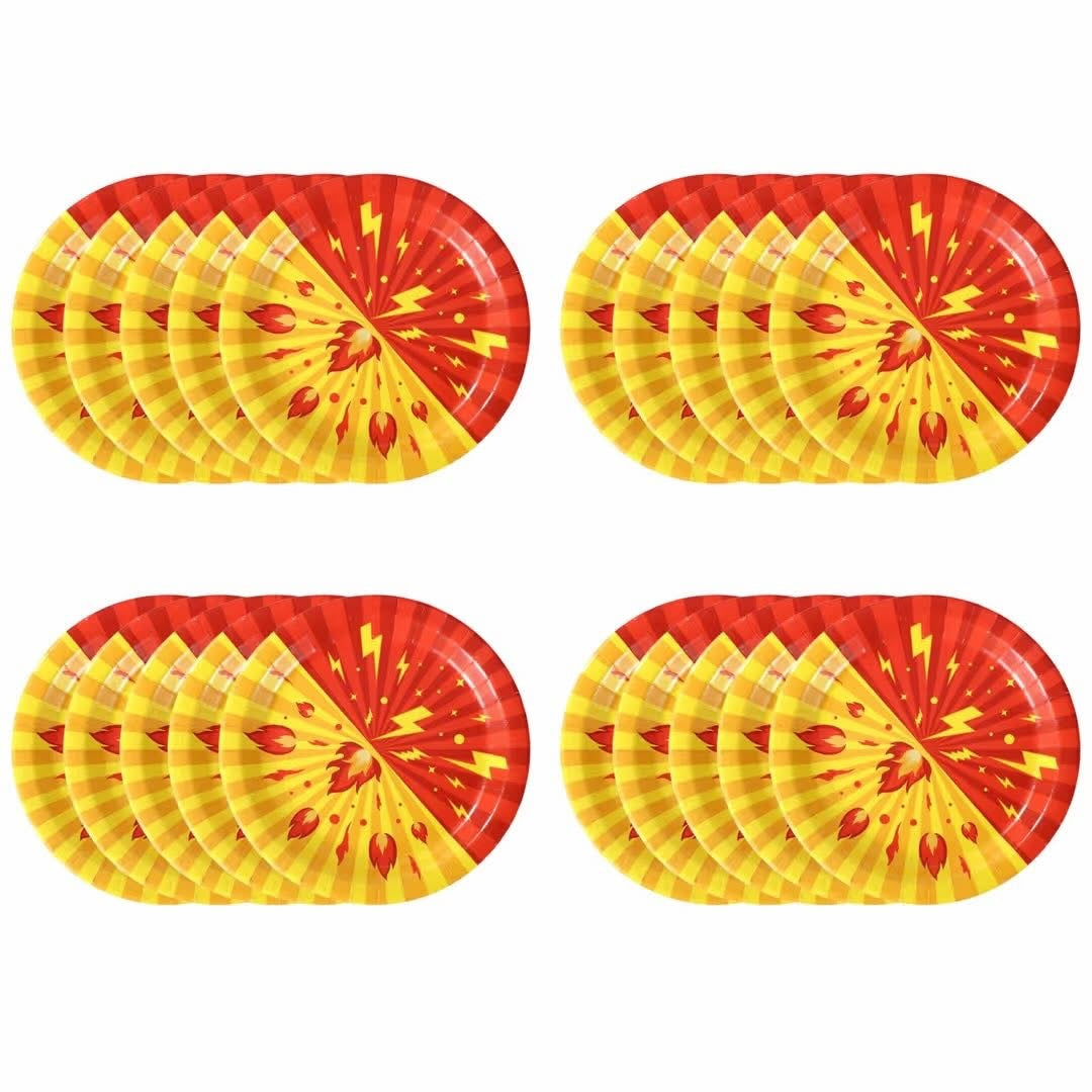 Cartoon paper dinner plates 20 pack.