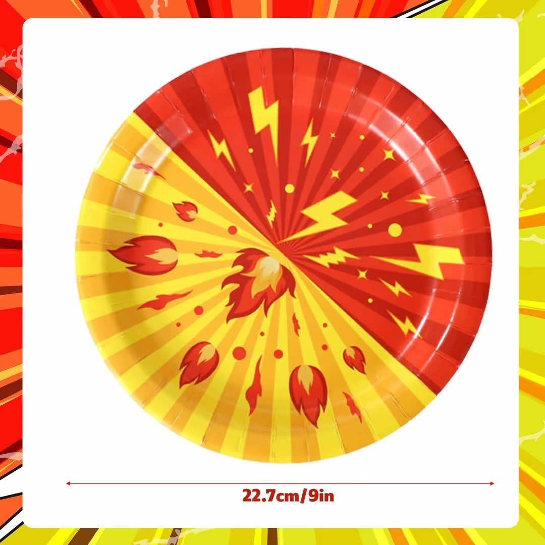 Cartoon paper dinner plates 20 pack.