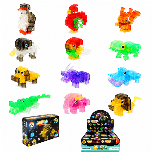 Crystal animal blocks building kit.