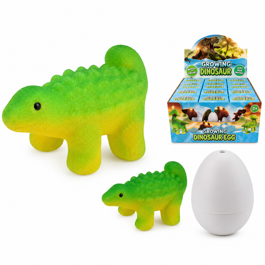 Growing dinosaur egg in box.