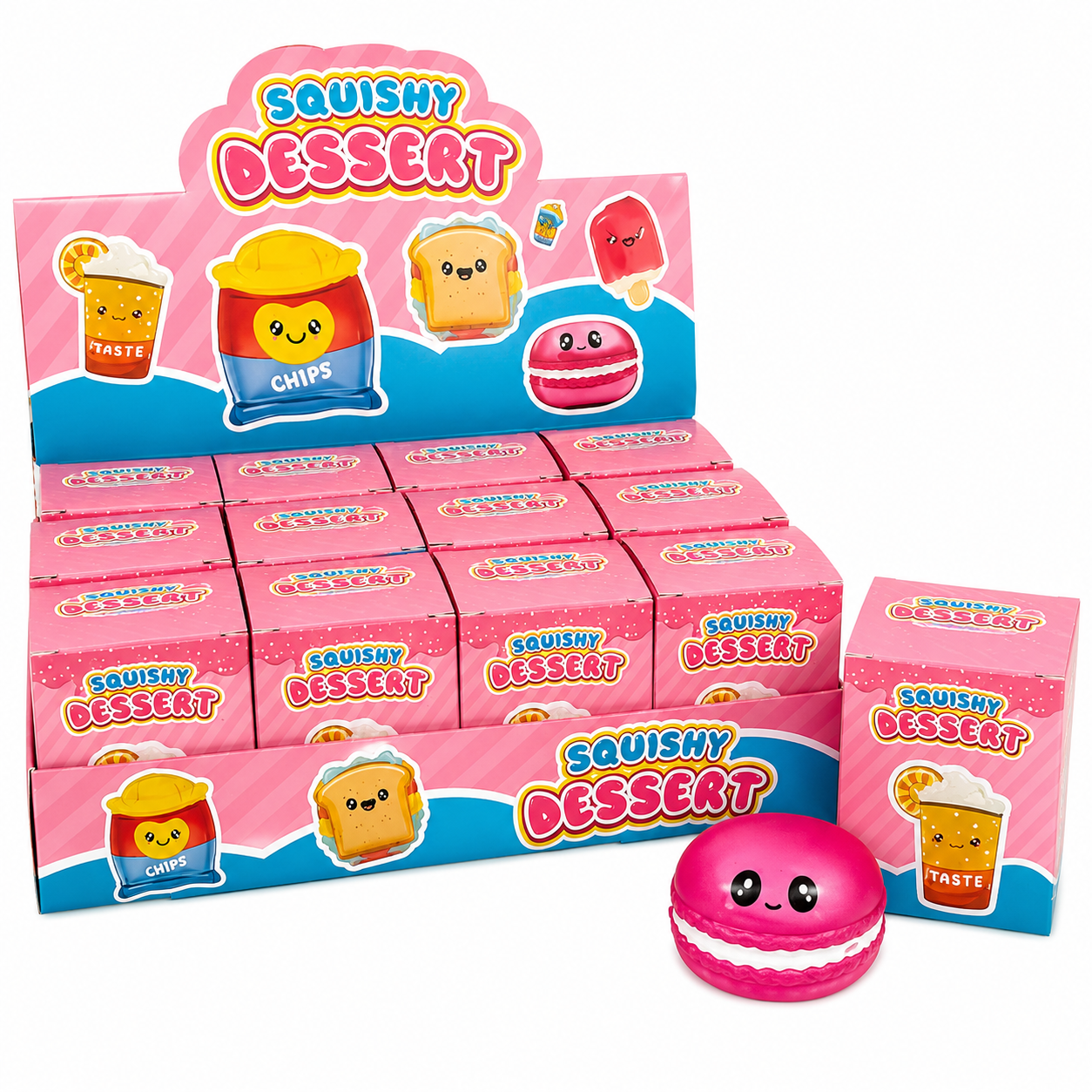 Squishy dessert in box.
