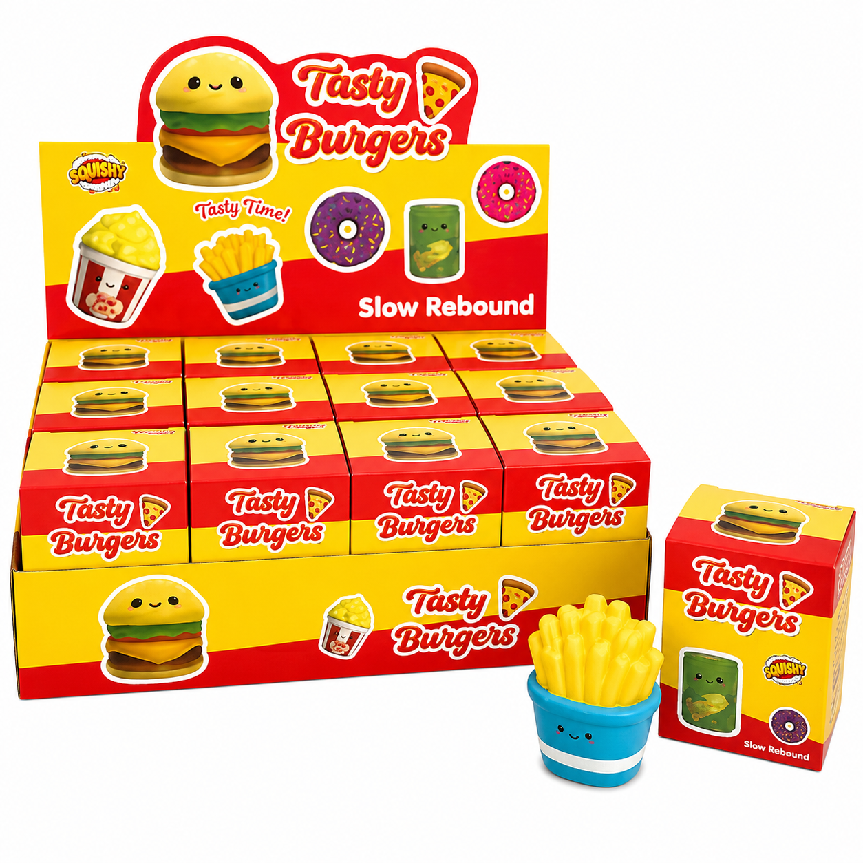 Squishy food in box.
