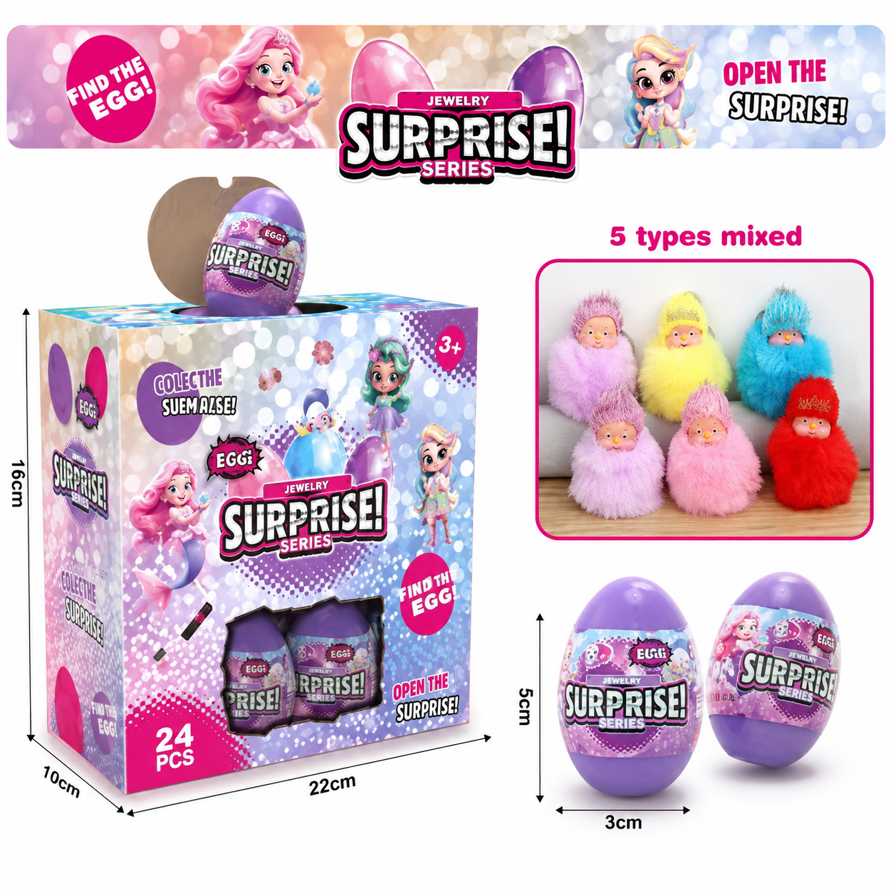 Surprise doll in egg