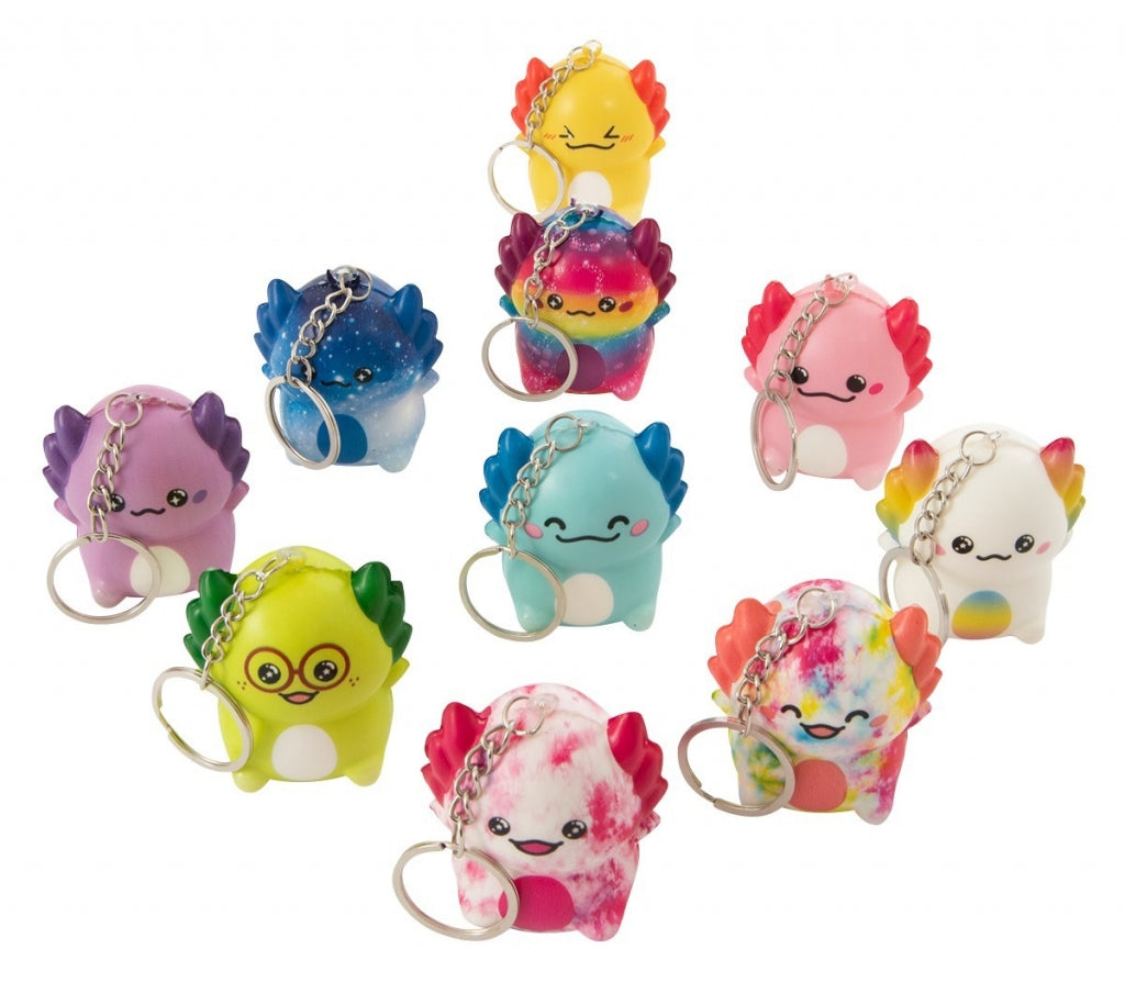 Axolotl squeezy keyring