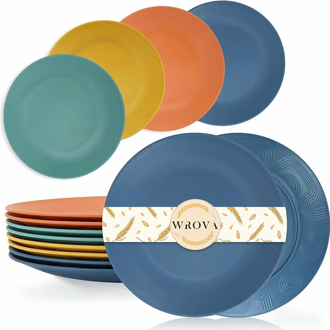 Reusable dinner plates 8 pack.