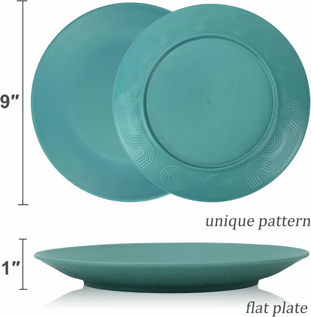 Reusable dinner plates 8 pack.