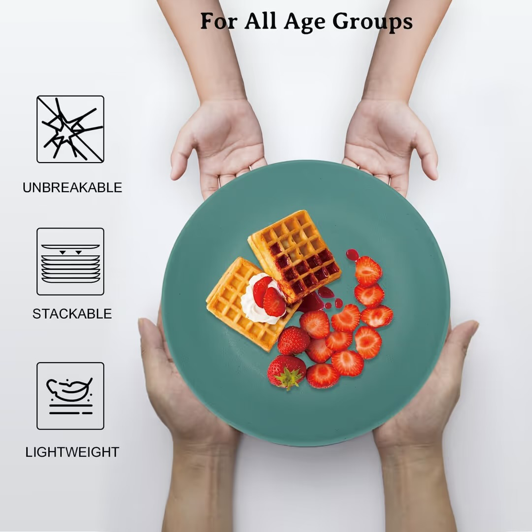 Reusable dinner plates 8 pack.