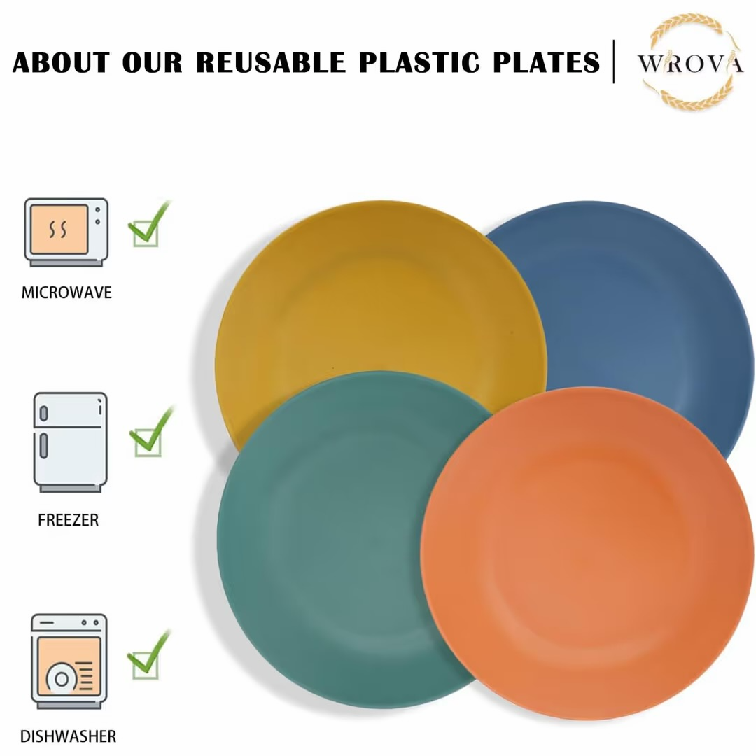 Reusable dinner plates 8 pack.