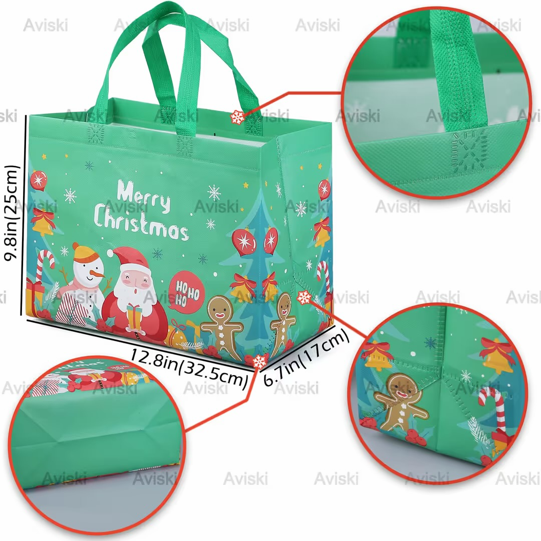 Christmas gift bags non woven 8 pack.