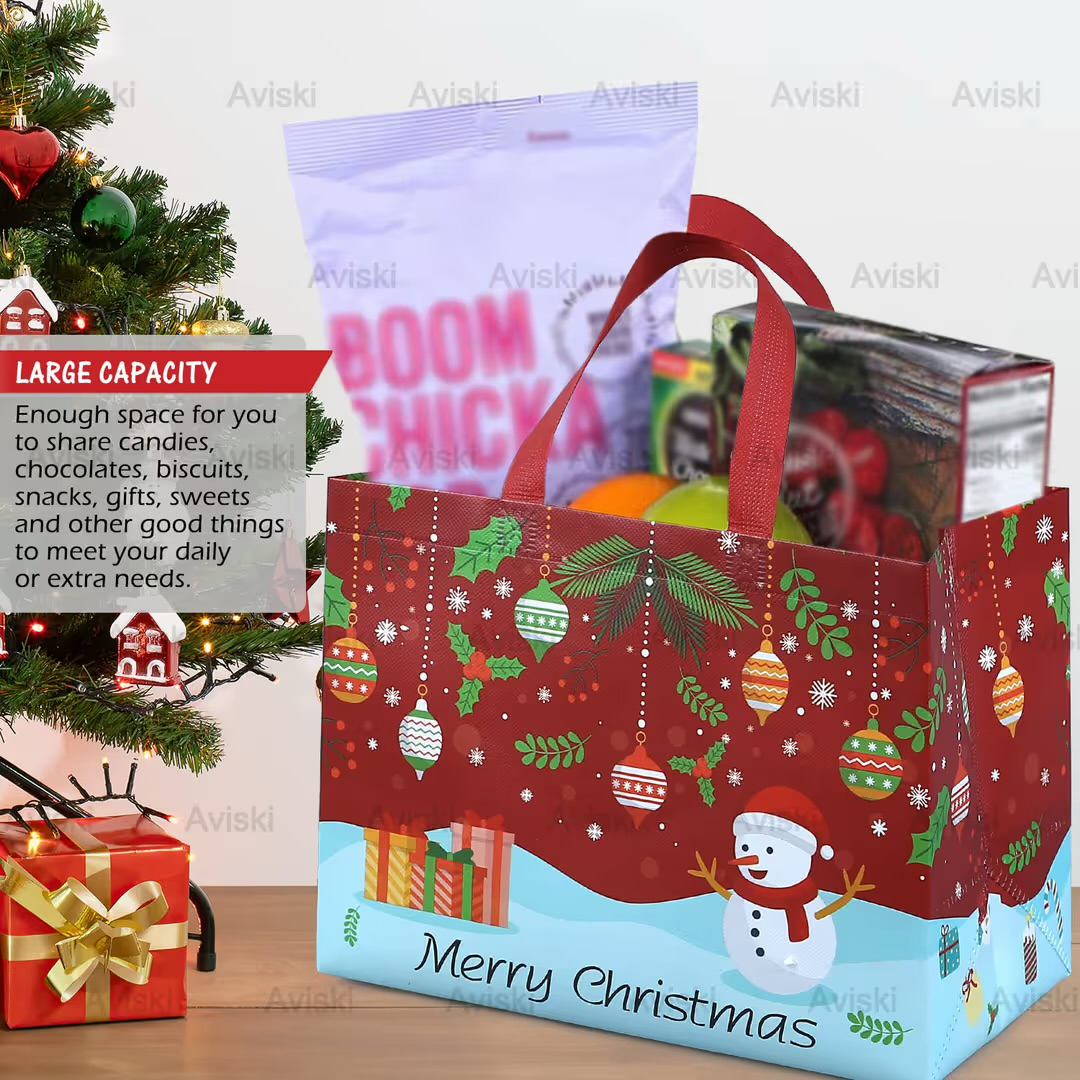 Christmas gift bags non woven 8 pack.