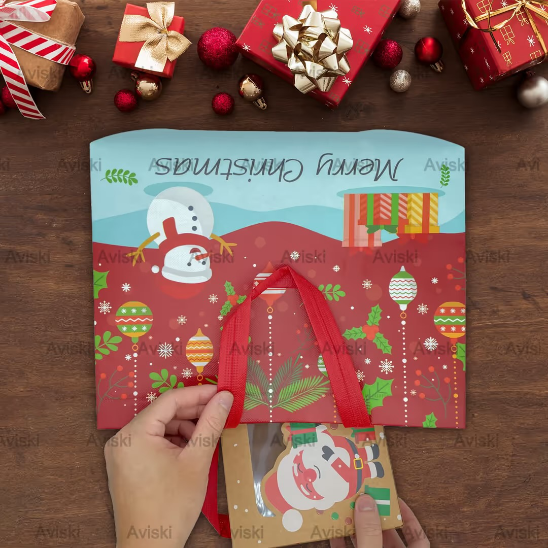 Christmas gift bags non woven 8 pack.