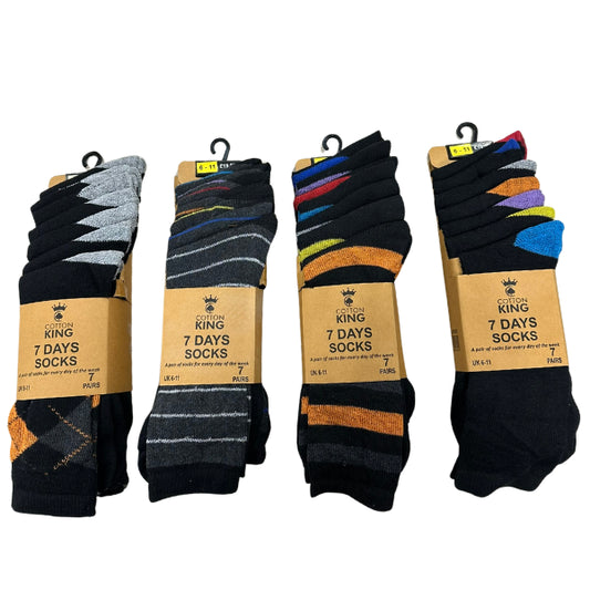 Men’s 7 pack assorted design socks